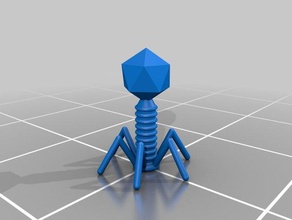 batteriofago t2 biologia 3d print model - Mito3D