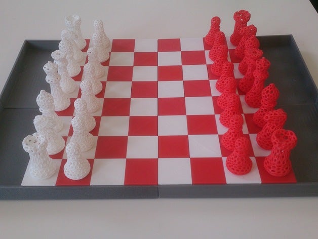 snap fit chess board games 3D print model - Mito3D