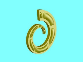 spiral pendant jewelry 3d print model - Mito3D