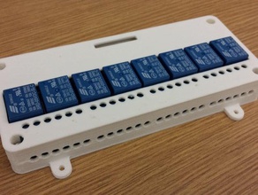 8-channel relay module case sainsmartkootek electronics arduino raspberry pi board mount 3d print model - Mito3D