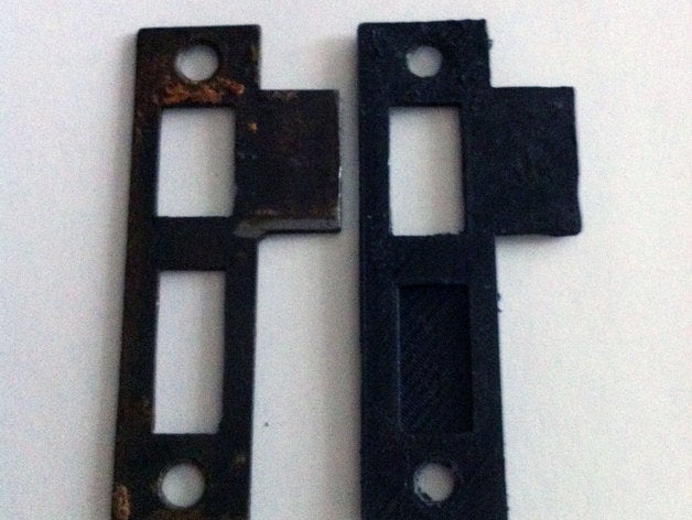 antigüedades de la placa huelga reemplazo partes hardware puerta 3D print model - Mito3D