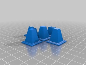 dragons teeth tank traps landmines props anti-tank rivet wars terrain 3d print model - Mito3D