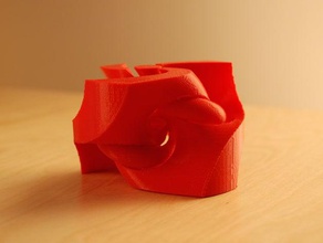 trefoil knot three pages math art 3d printing mathematica topology 3d print model - Mito3D