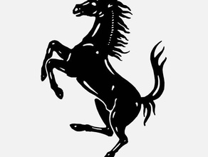 ferrari cavallino rampante sinais logotipos cavallo italia a itália scuderia sf 3d print model - Mito3D