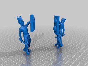 la batalla trono 3d impresión caballero medieval estatua 3d print model - Mito3D