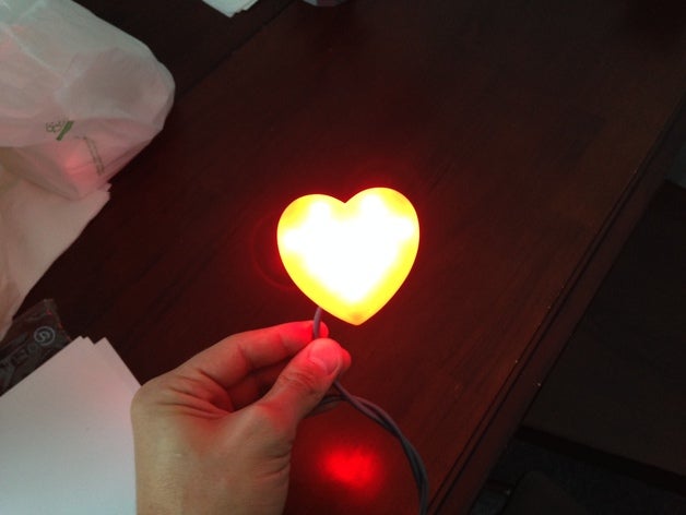 led heart costume glowing 3D print model - Mito3D