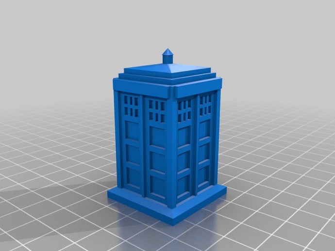 tardis flachem Boden Fahrzeuge Arzt 3D print model - Mito3D