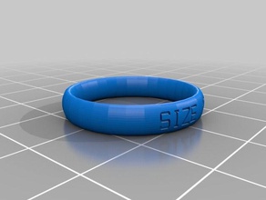 anillo de tamaño 10 los anillos personalizado 3d print model - Mito3D