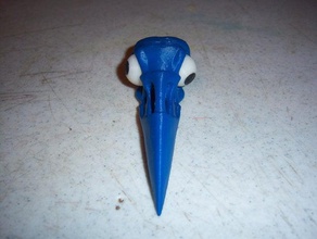 raven cranio googly occhi animali 3d print model - Mito3D