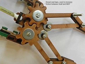 stefanos robotica pinza la 3d Stampante artiglio ingranaggio lasercut di taglio laser mdf parte reprap braccio robotico del robot legno 3d print model - Mito3D