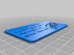 driving message other 3d print model - Mito3D