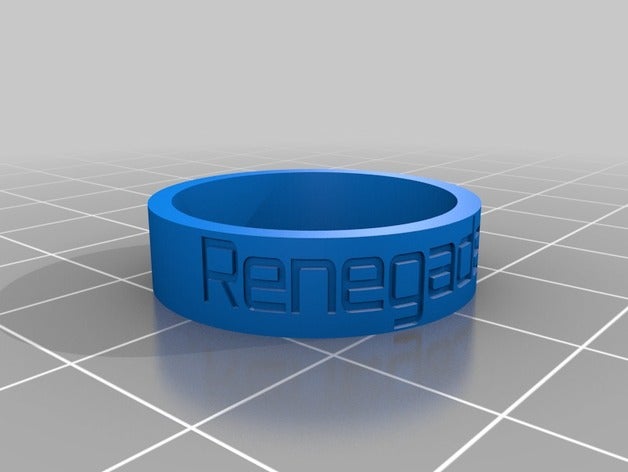 renegade 154 anel anéis personalizado 3D print model - Mito3D