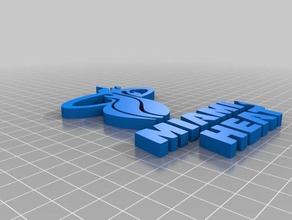 miami heat logotipo 3d impresión 3d print model - Mito3D