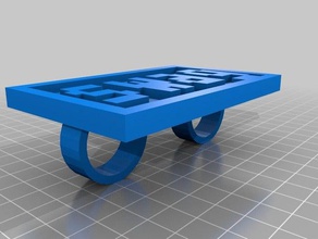 ganhos palavra anel anéis personalizado 3d print model - Mito3D