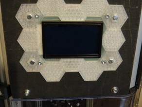 lcd12864 hexagonic monte 3d de la impresora partes deltastar lcd montaje reprap 3d print model - Mito3D