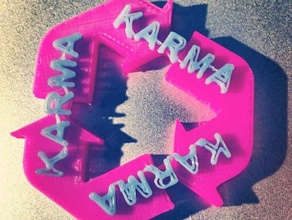 recycle good karma signs logos necklace 3d print model - Mito3D