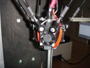 e3d hotend tripple fan mount printer parts deltastar 3d print model - Mito3D