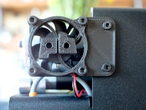 printrbot simple en métal de l'extrudeuse fan covermount 3d l'imprimante pièces 3d print model - Mito3D