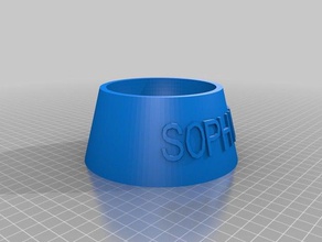 customized sophie bowl pets 3d print model - Mito3D
