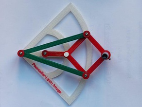 peaucellier-lipkin linkage primo rotary vero lineare meccanismo meccanica giocattoli 3d print model - Mito3D