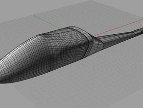 uav fuselagem 3d impressa nylon leve força rc veículos A impressão de 3d print model - Mito3D