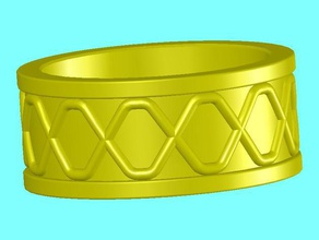 gekreuzt ring Ringe 3d print model - Mito3D