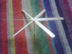 turbine hub abaisse-langue whirlygig mécanique les jouets mouches openscad paramétrique 3d print model - Mito3D
