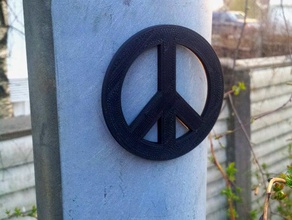 peace street art customizer magnet sign 3d print model - Mito3D