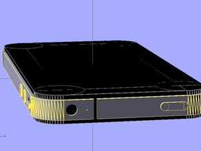 iphone 4 mobile openscad parametrico 3d 3d print model - Mito3D