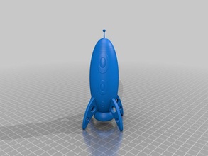 1940s sci-fi space ship vehicles 3d model rocket toy 3d print model - Mito3D