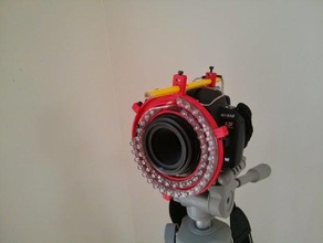 anel de luz macro fotografia câmera personalizável personalizado personalizador sistemas o flash sapata 3d print model - Mito3D