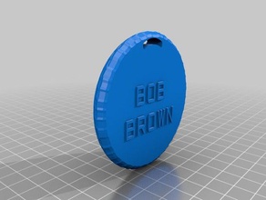 minha personalizado saco de golfe tag designbob marrom esporte ao ar livre 3d print model - Mito3D