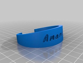 my customized bracelet amanda bracelets 3d print model - Mito3D