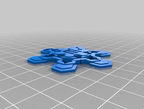 snowflake 1 art 3d print model - Mito3D