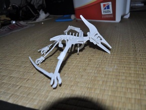 pterodactilus quebra-cabeça 3d dino quebra-cabeças dinossauro dinossauros 3d print model - Mito3D