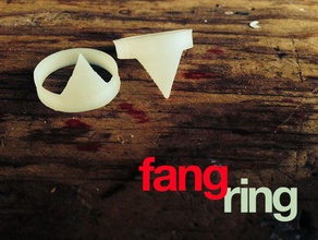 fang ring jewelry accessory fangs rings vampire 3d print model - Mito3D
