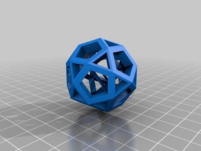 icosidodecahedron math art customized 3d print model - Mito3D