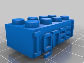 ignasi blocs lego collier trousseau de clés jouets construction personnalisé 3d print model - Mito3D