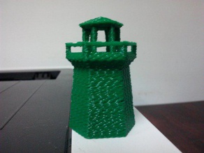 lighthouse buildings structures key keychain fob tealight tea light 3d print model - Mito3D