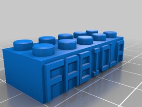 fabiola bloque necklacekeychain de la construcción los juguetes personalizado 3d print model - Mito3D