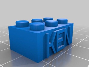 il mio personalizzato lego block necklacekeychain kl costruzione giocattoli 3d print model - Mito3D