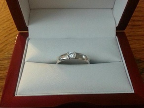 de rotação binário anel anéis diamante o engajamento noivo noiva casamento openscad 3d print model - Mito3D
