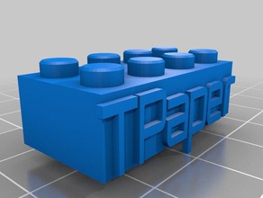 tp bloque lego necklacekeychain de la construcción los juguetes personalizado 3d print model - Mito3D