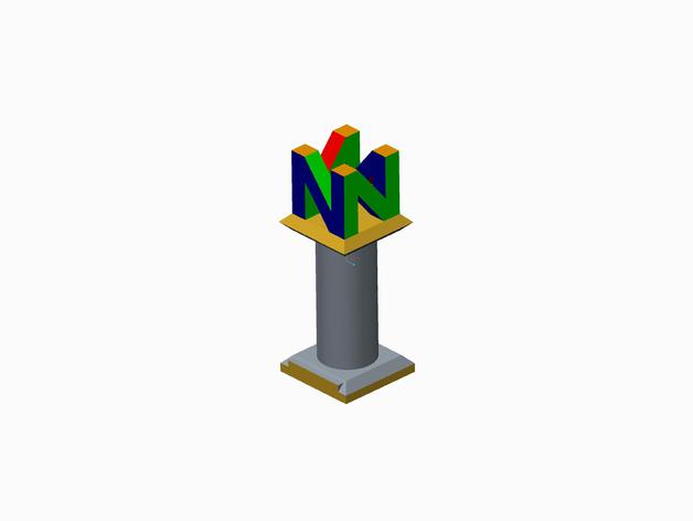 trophée de la nintendo 64 jeux console vidéo 3D print model - Mito3D