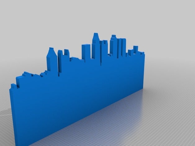 atlanta skyline binalar yapılar 3D print model - Mito3D