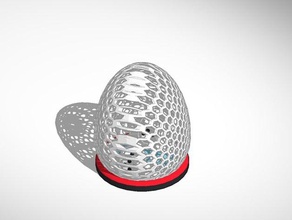 hex percé la coquille de l'œuf base dés 3d print model - Mito3D