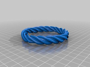 fantastique tordu bracelet 3d l'impression 3d print model - Mito3D