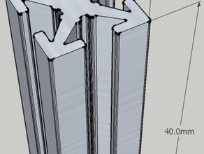 mini-t beams other makerbeam sketchup t-slot 3d print model - Mito3D