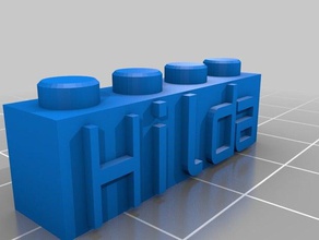 meine angepasste hilda lego block necklacekeychain Bau Spielzeug 3d print model - Mito3D