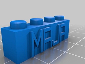 my customized maja lego block necklacekeychain construction toys 3d print model - Mito3D